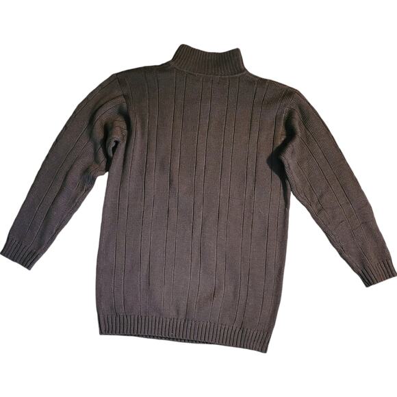 NWT Vintage 90s Bon-Ton Alexis Reed Brown 1/4 Zip Sweater Mens Small Deadstock - Picture 5 of 7